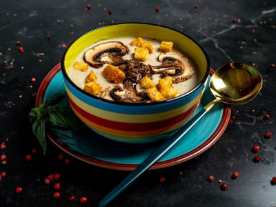 Supă cremă ciuperci cu trufe